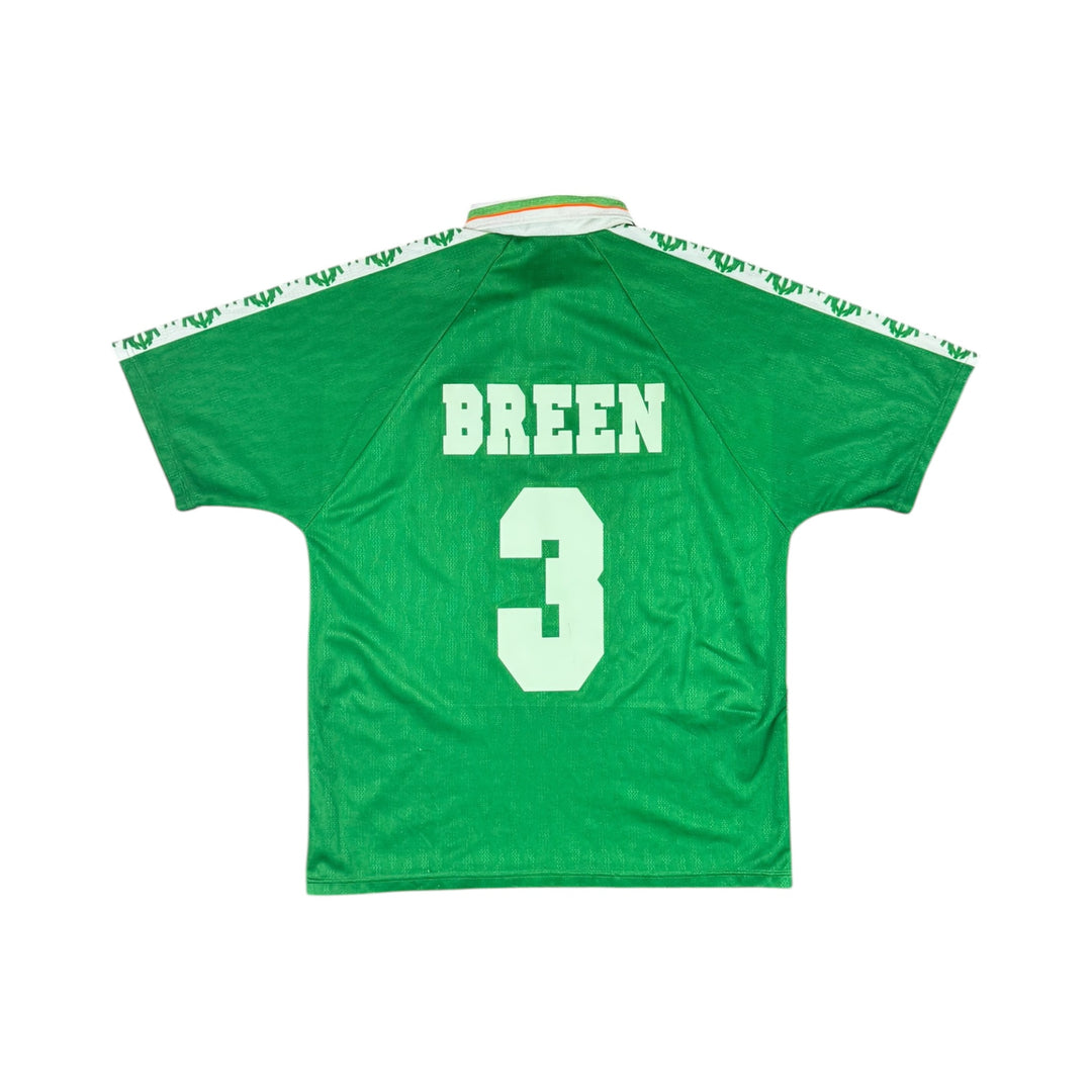 1996-98 Ireland Umbro Home Shirt #3 BREEN - 7/10 - (L)