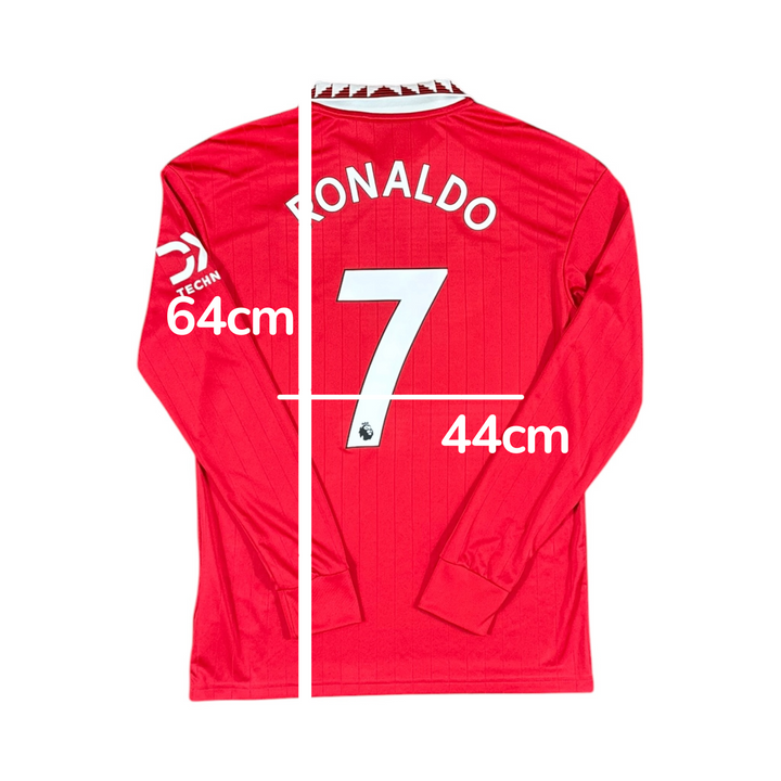 2022-23 Manchester United Home L/S Shirt RONALDO #7 - 9/10 - (13-14 Years)