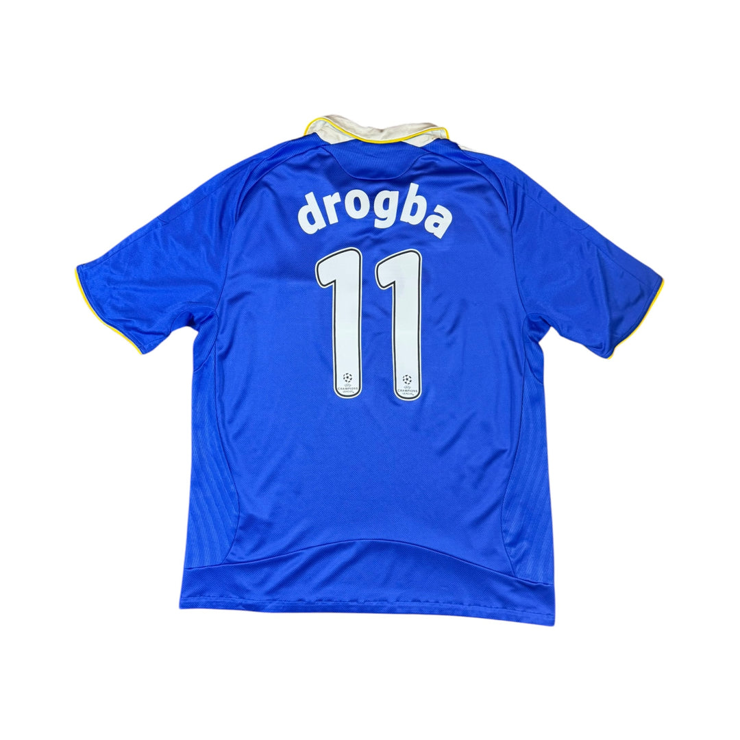 2008-09 Chelsea Adidas Home Shirt DROGBA #11 - 8/10 - (XL)