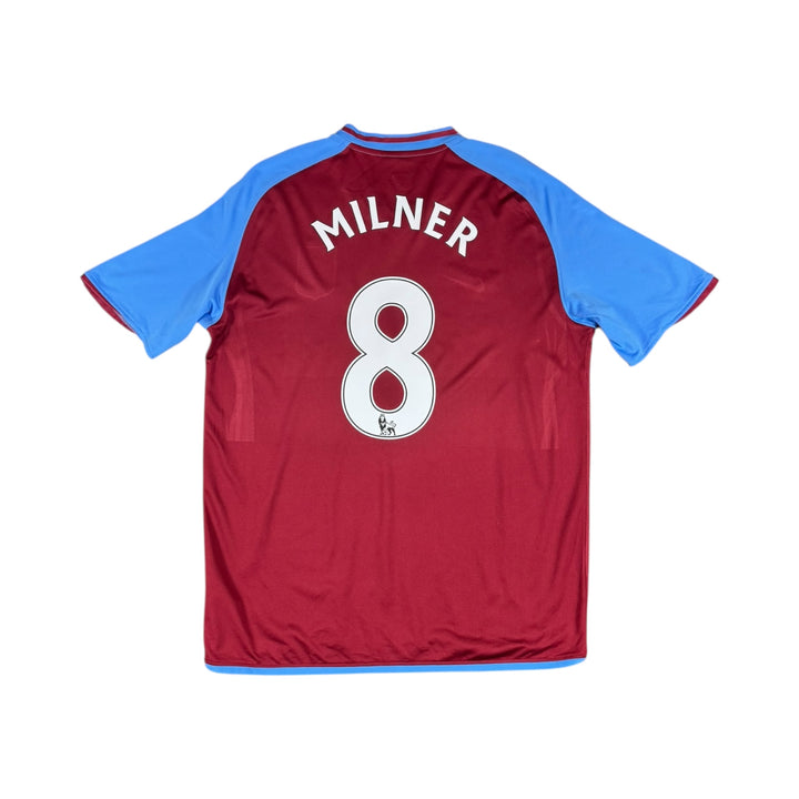 2008-09 Aston Villa Nike Home Shirt #8 MILNER - 9/10 - (XL)