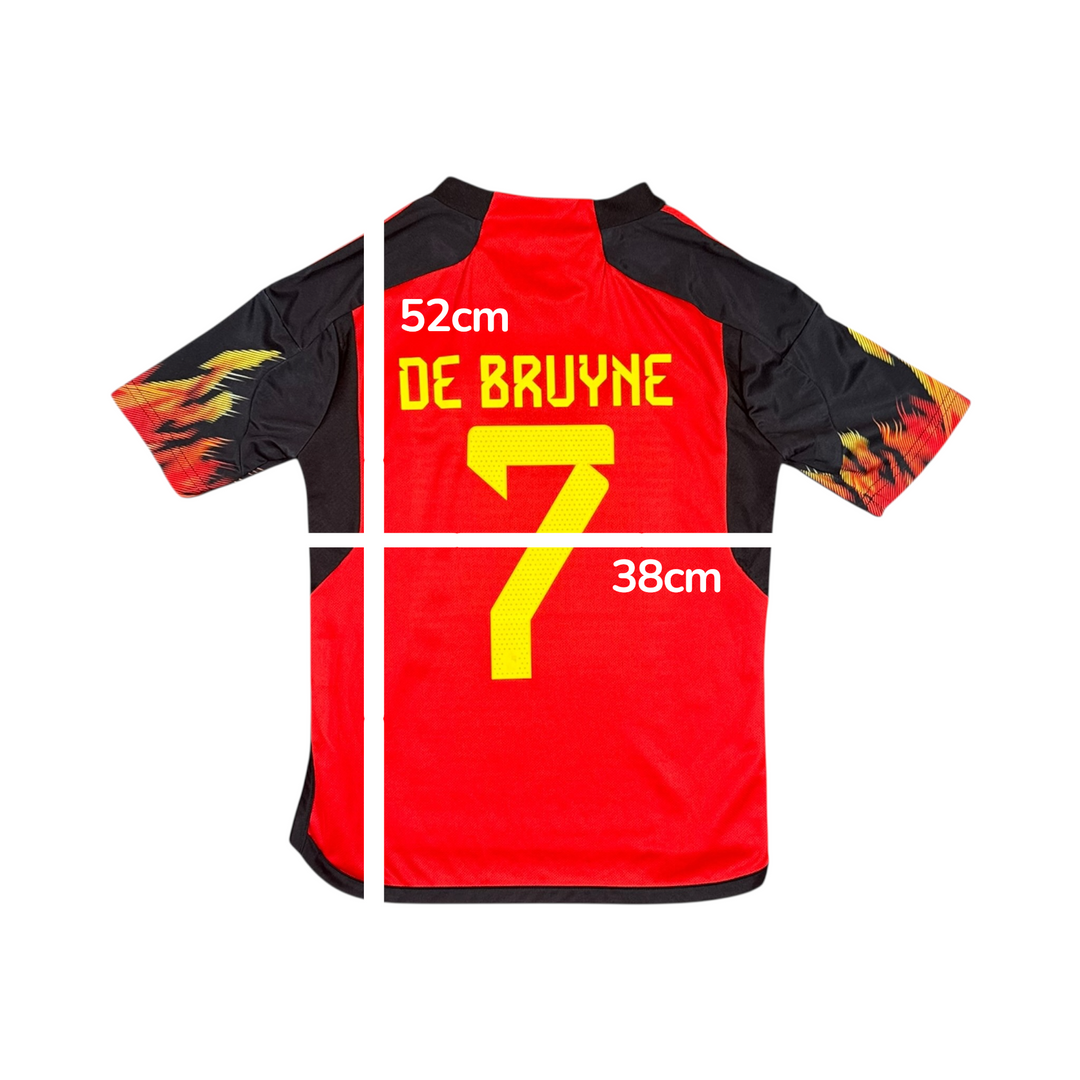 2022-23 Belgium Adidas Home Shirt #7 DE BRUYNE - 9/10 - (9-10 Years)