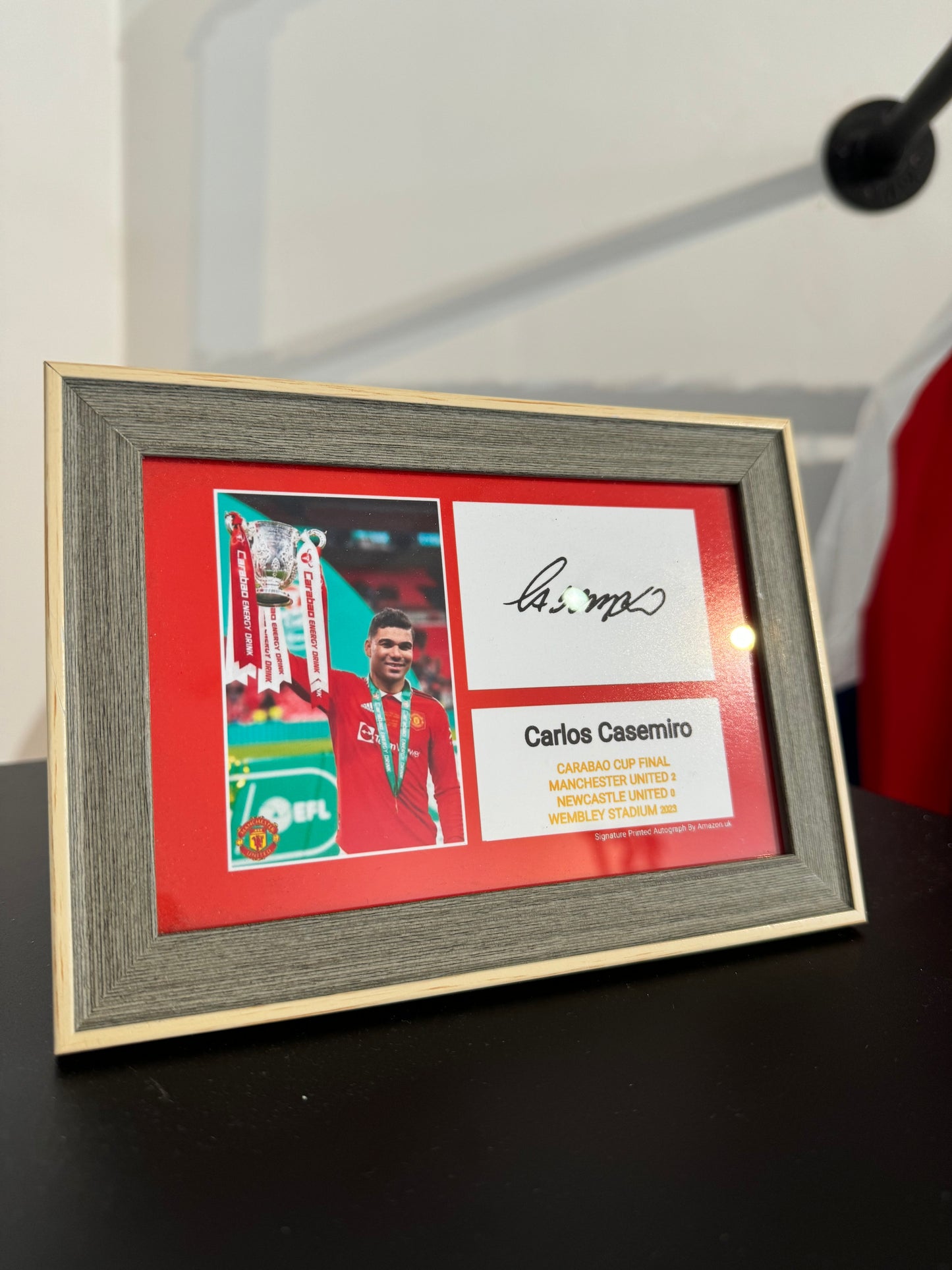 Carlos Casemiro Carabao Cup Final Manchester United Signed Picture