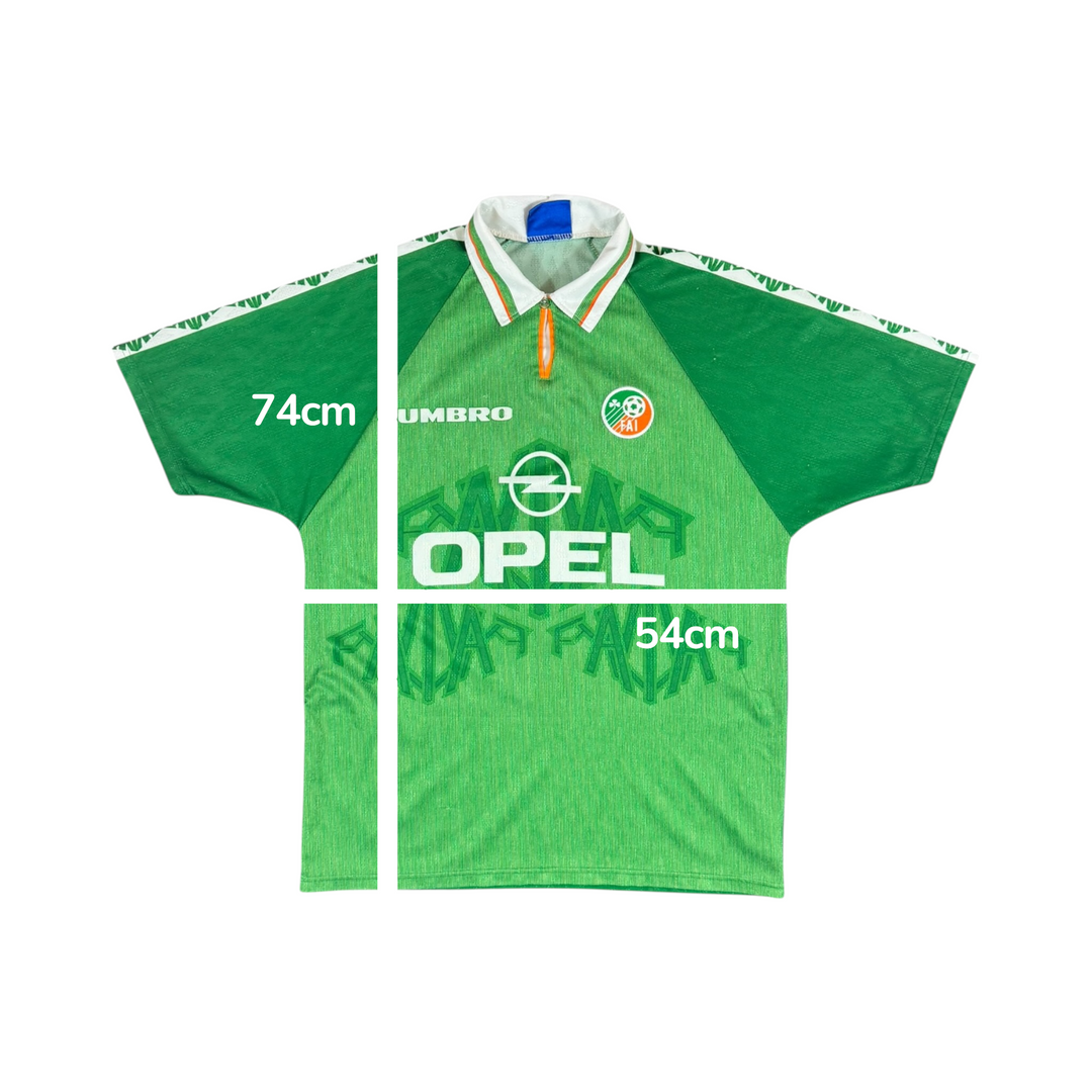 1996-98 Ireland Umbro Home Shirt #3 BREEN - 7/10 - (L)