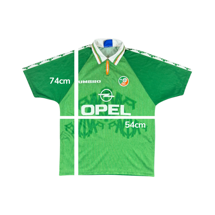 1996-98 Ireland Umbro Home Shirt #3 BREEN - 7/10 - (L)