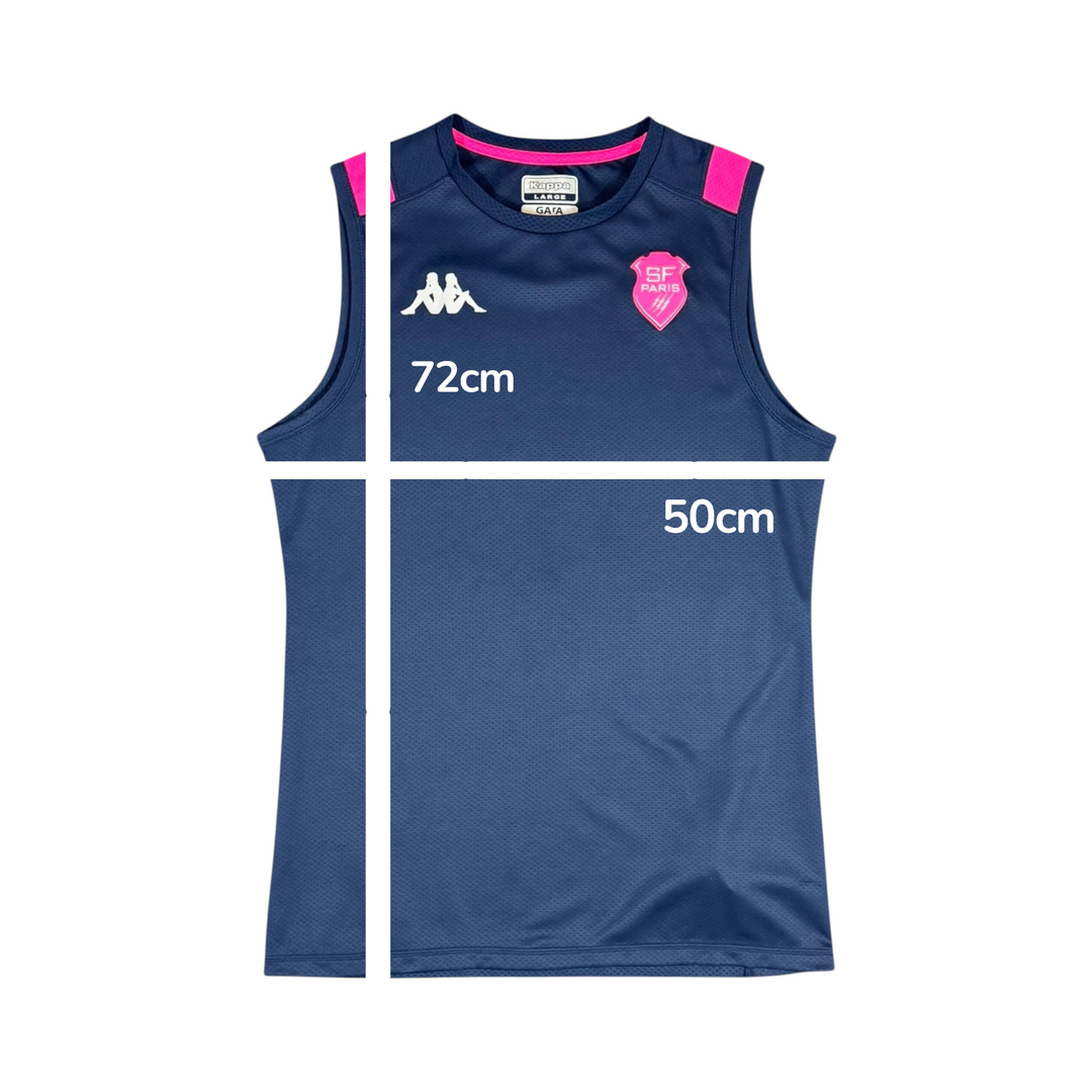 2021-22 Stade Francais Paris Kappa Training Rugby Singlet - 8/10 - (L)