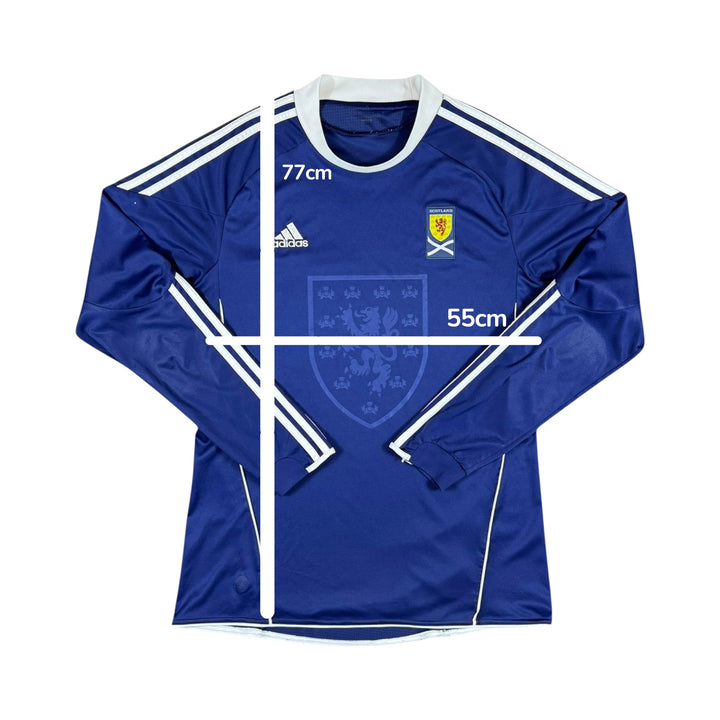 2010-11 Scotland Adidas Home Longsleeve Shirt - 9/10 - (2XL)
