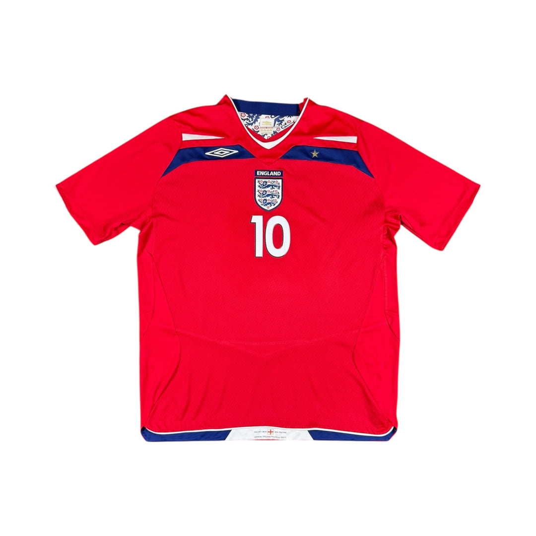 2008-10 England Umbro Away Shirt #10 OWEN Player Authentic - 9/10 - (2XL)