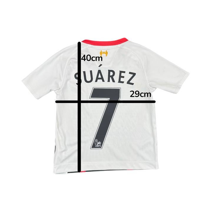 2013-14 Liverpool Away Shirt #7 SUAREZ - 9/10 - (2-3 Years)