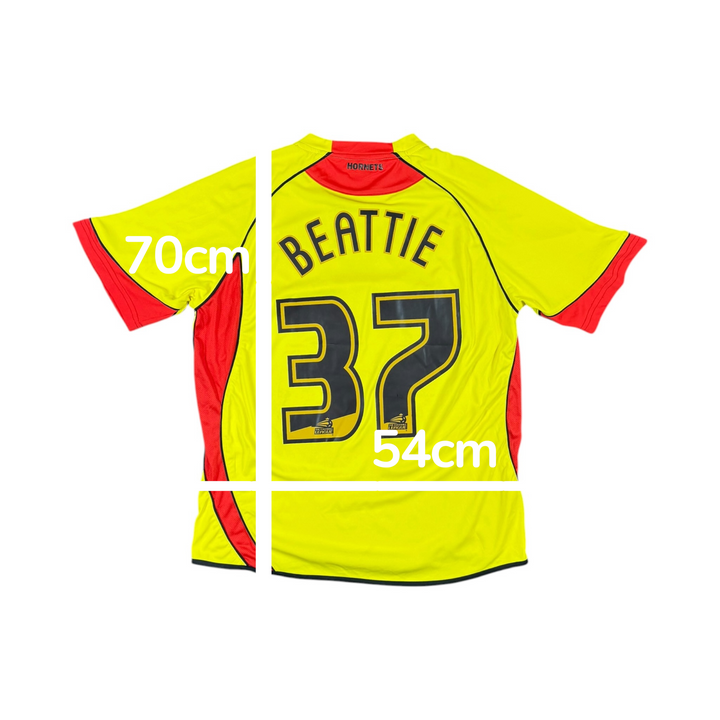 2011-12 Watford Home Shirt BEATTIE #37 - 7/10 - (L)