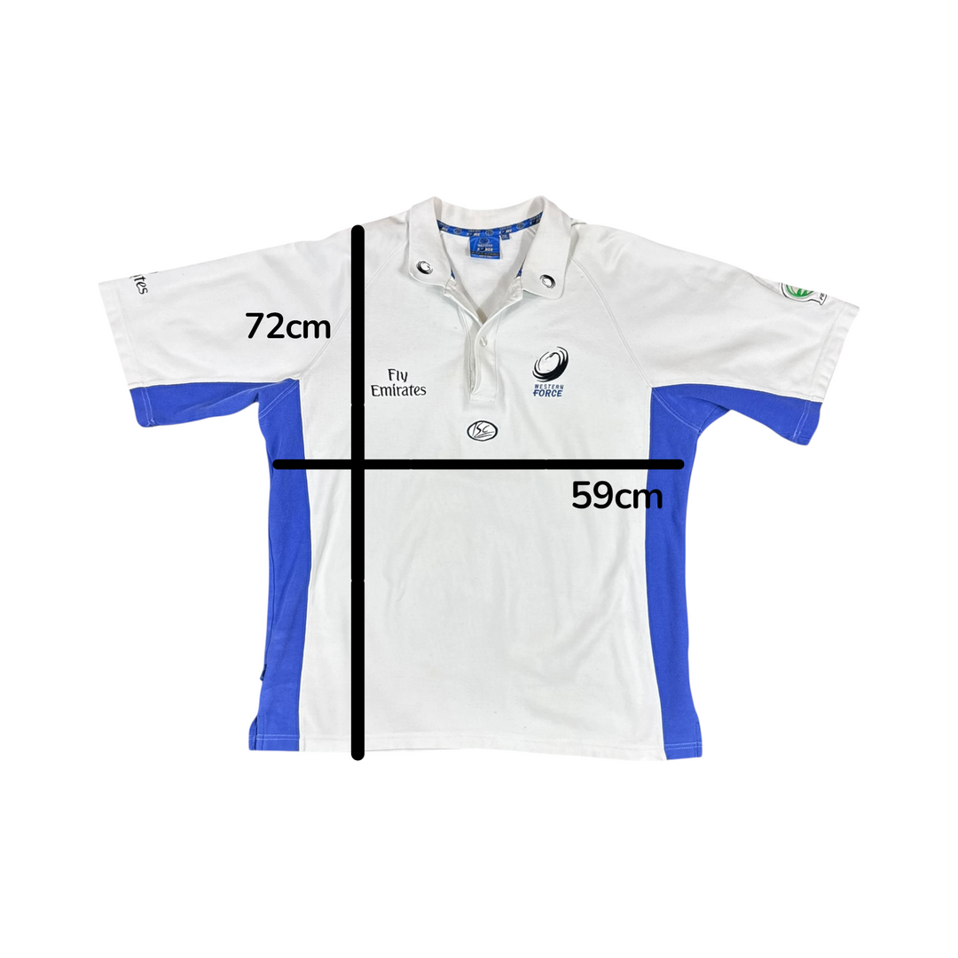 Western Force ISC Rugby Training Polo Shirt - 8/10 - (2XL)