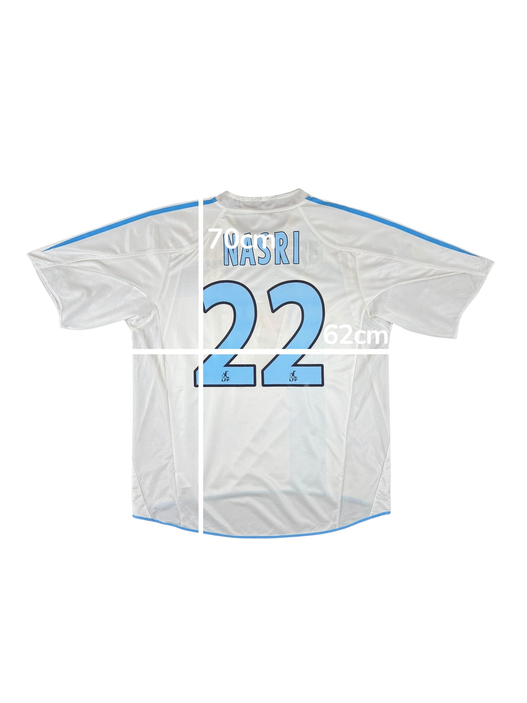 2004/05 Marseille Adidas Home Shirt #22 NASRI - 6/10 - (XL)