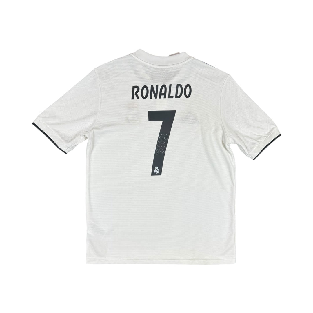 2018-19 Real Madrid Adidas Home Shirt #7 RONALDO - 8/10 - (13-14 Years)