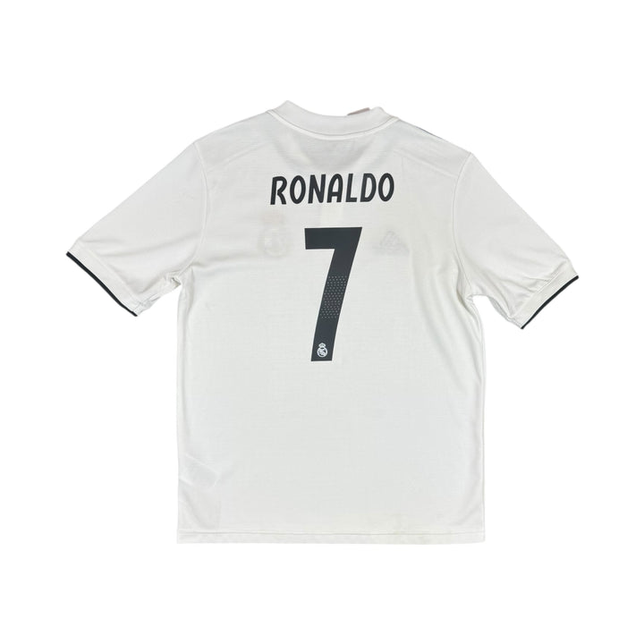 2018-19 Real Madrid Adidas Home Shirt #7 RONALDO - 8/10 - (13-14 Years)