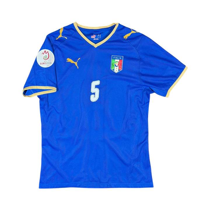 2007-08 Italy Puma Home Shirt CANNAVARO #5 - 9/10 - (M)