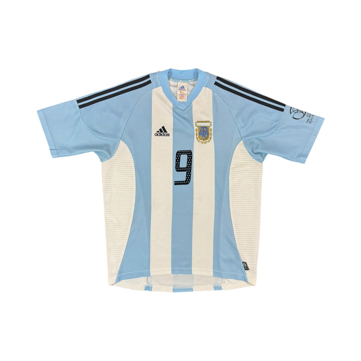 2002-04 Argentina Adidas Home Shirt BATISTUTA #9 - 8/10 -(M)