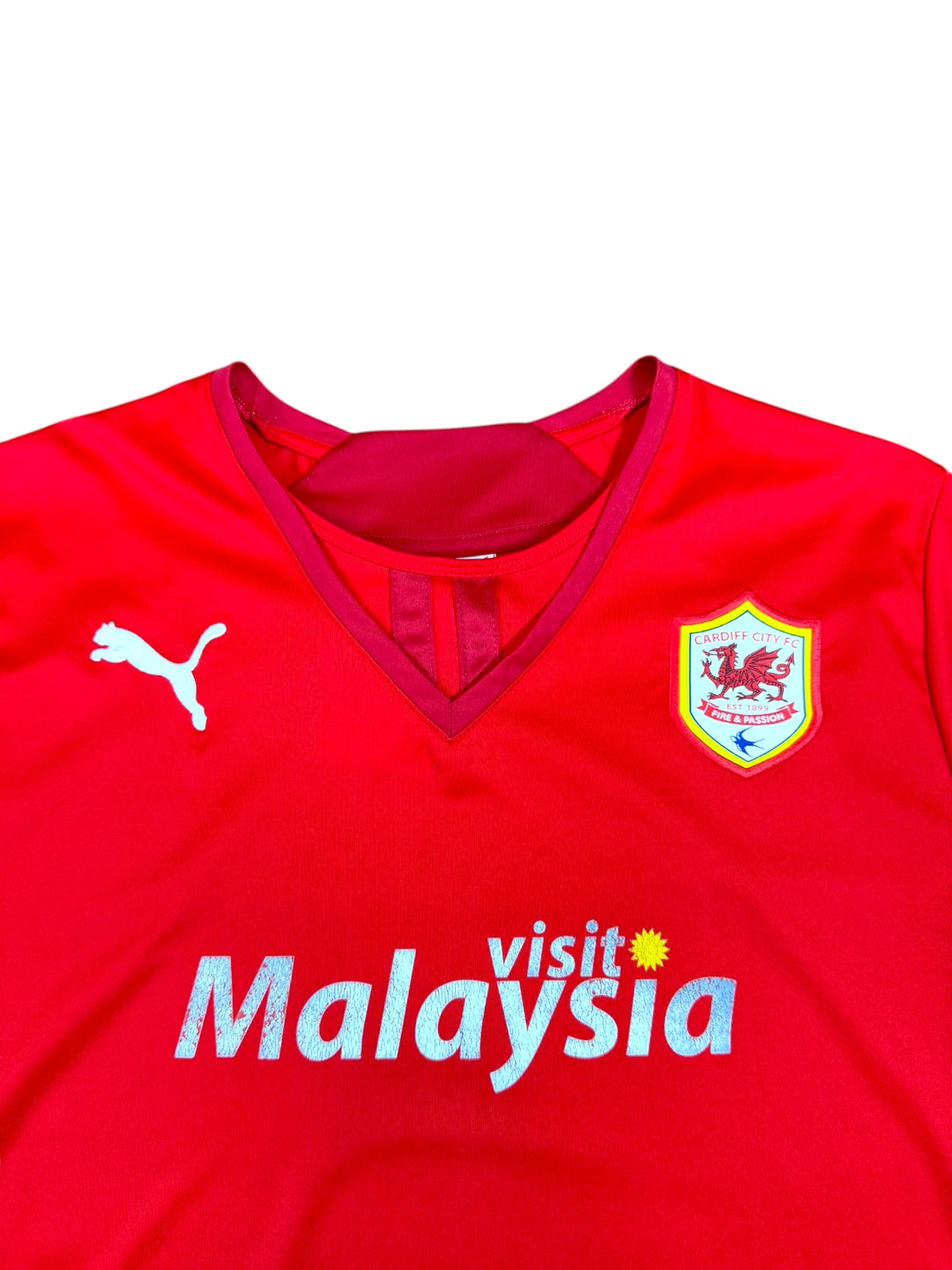 2013/14 Cardiff City Puma Football Shirt - 7/10 - (L)