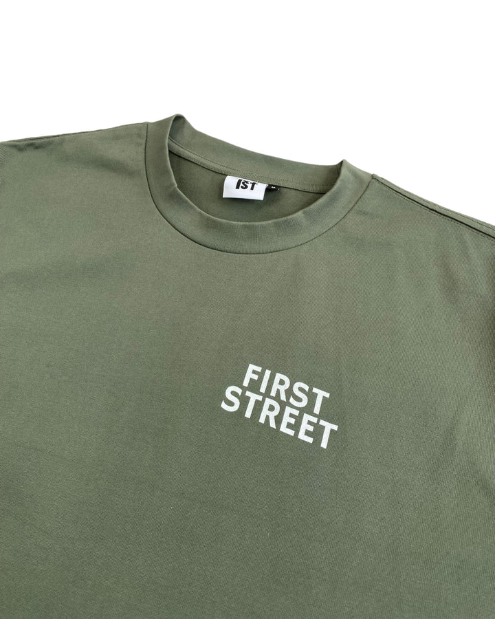 First Street Founders Club Tee Olive Green