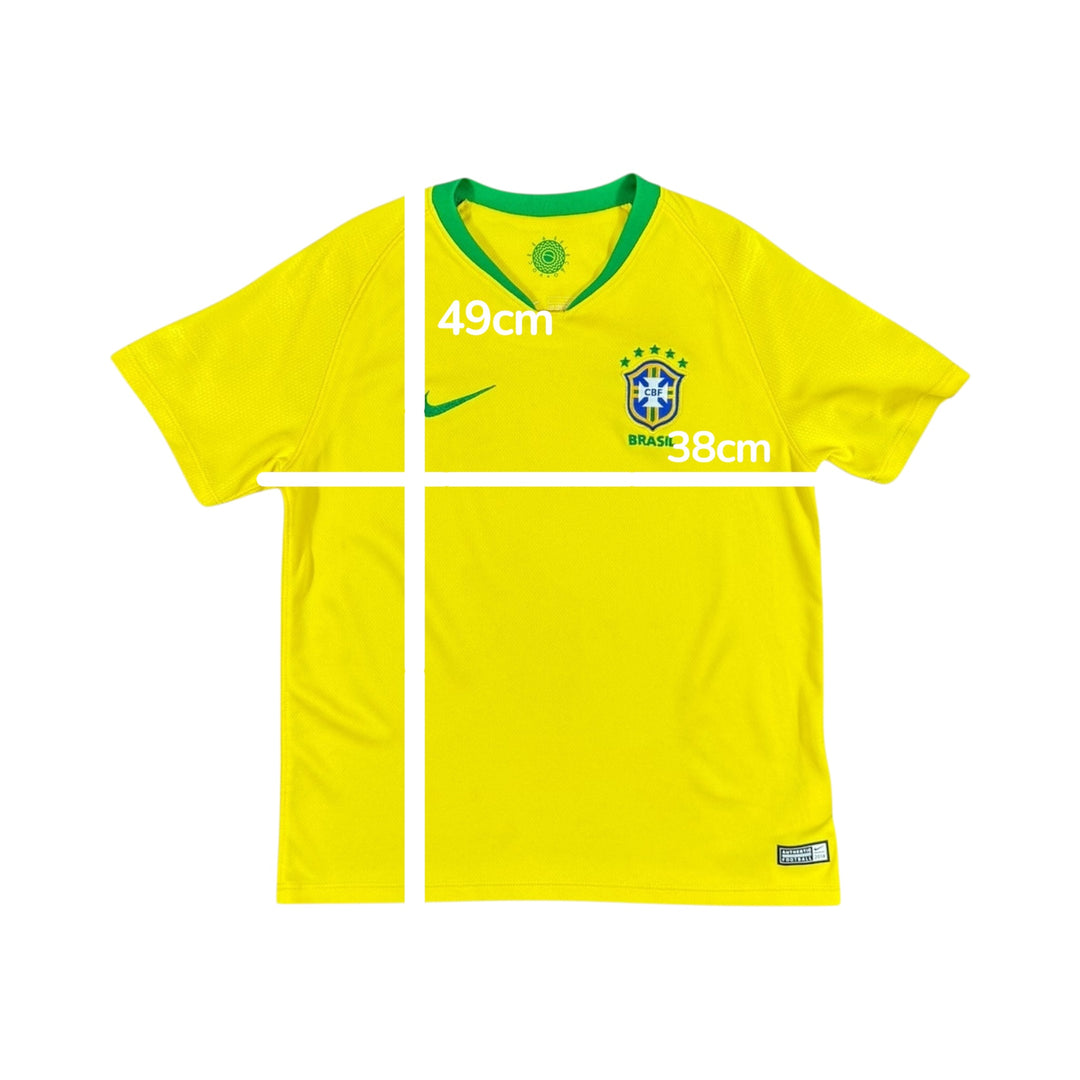 2018-19 Brazil Nike Home Shirt - 8/10 - (6-7 Years)