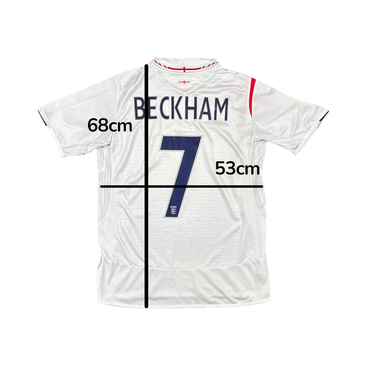 2005-07 England Umbro Home Shirt BECKHAM #7 - 8/10 - (M)