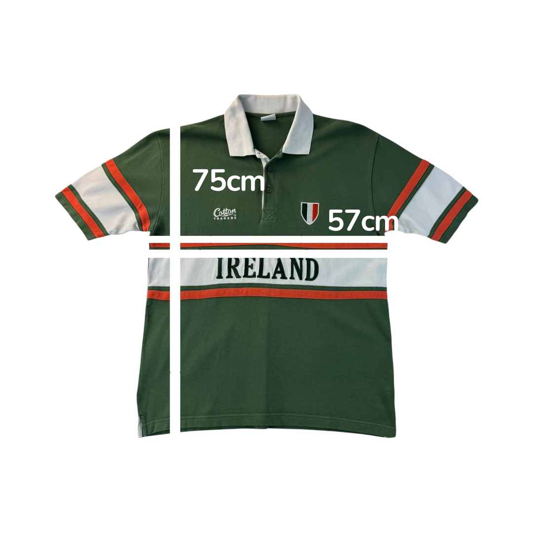 Ireland Cotton Traders Rugby Polo Shirt - 9/10 - (L)
