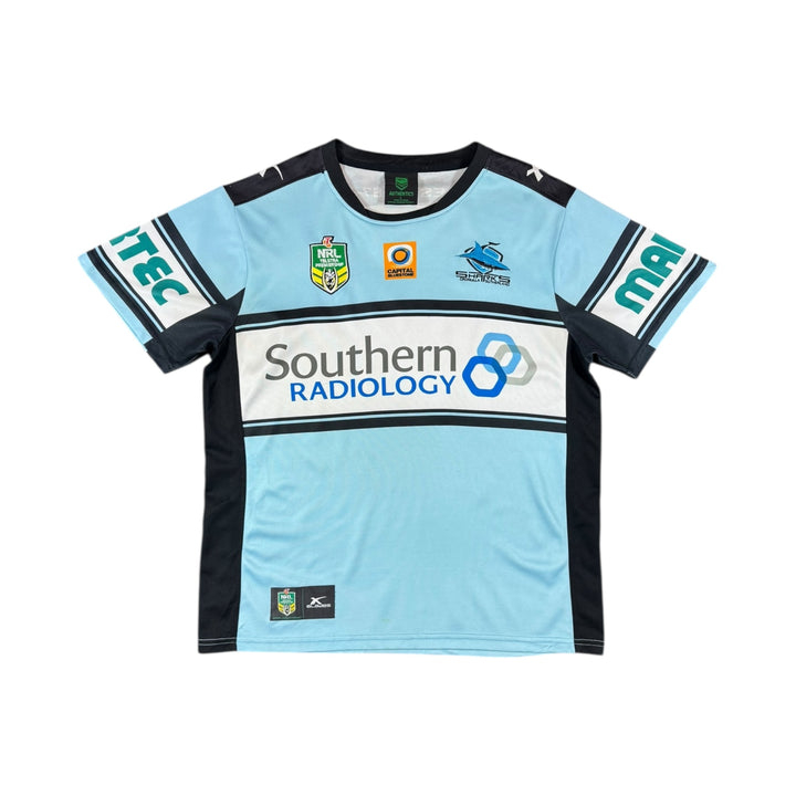 2016 Cronulla Sharks NRL Home Rugby Shirt - 8/10 - (L)