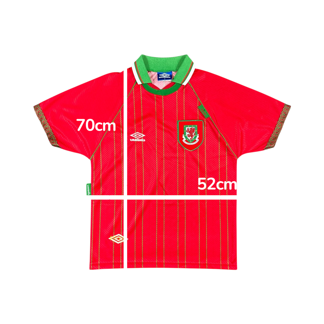 1994-96 Wales Umbro Home Shirt - 10/10 - (M)
