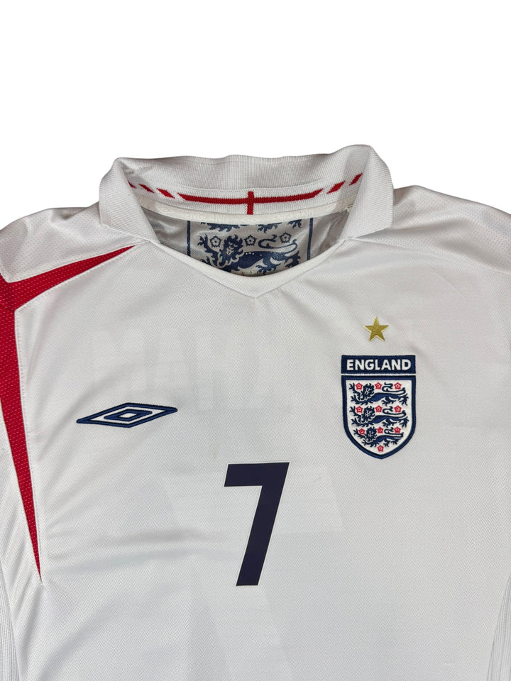 2005/07 England Umbro Home Football Shirt #7 BECKHAM - 8/10 - (L)