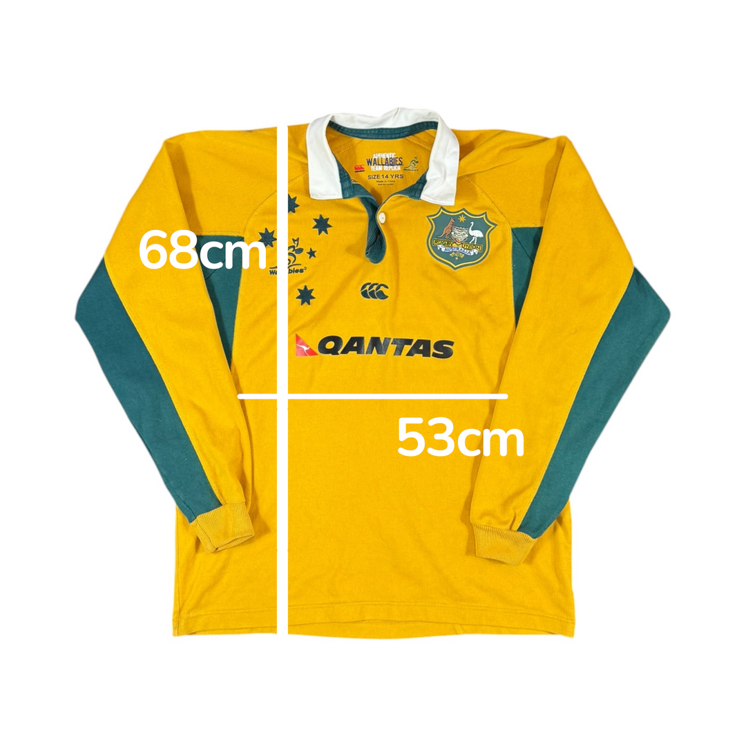 2006-07 Australia Home Rugby L/S Shirt - 9/10 - (14-15 Years)