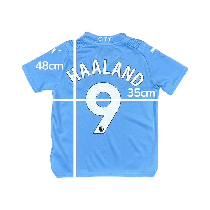 2023-24 Manchester City Puma Home Shirt #9 HAALAND - 8/10 - (7-8 Years)