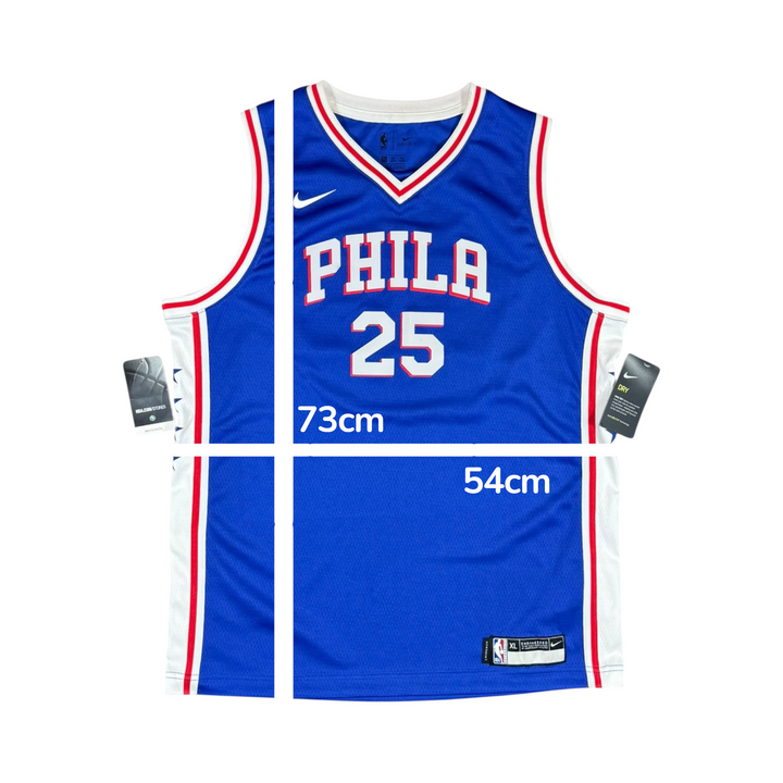 2020 76ers Nike Home Basketball Jersey #25 SIMMONS Brand New (Youth XL)