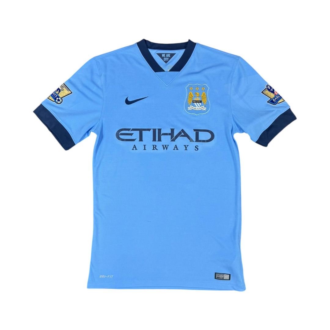2014-15 Manchester City Nike Home Shirt KUN AGUERO #16 - 9/10 - (S)