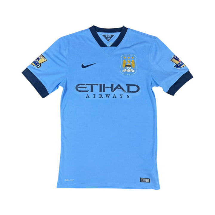 2014-15 Manchester City Nike Home Shirt KUN AGUERO #16 - 9/10 - (S)