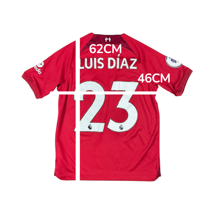 2022-23 Liverpool Home Shirt LUIZ DIAZ #23 - 8/10 - (13-14 Years)