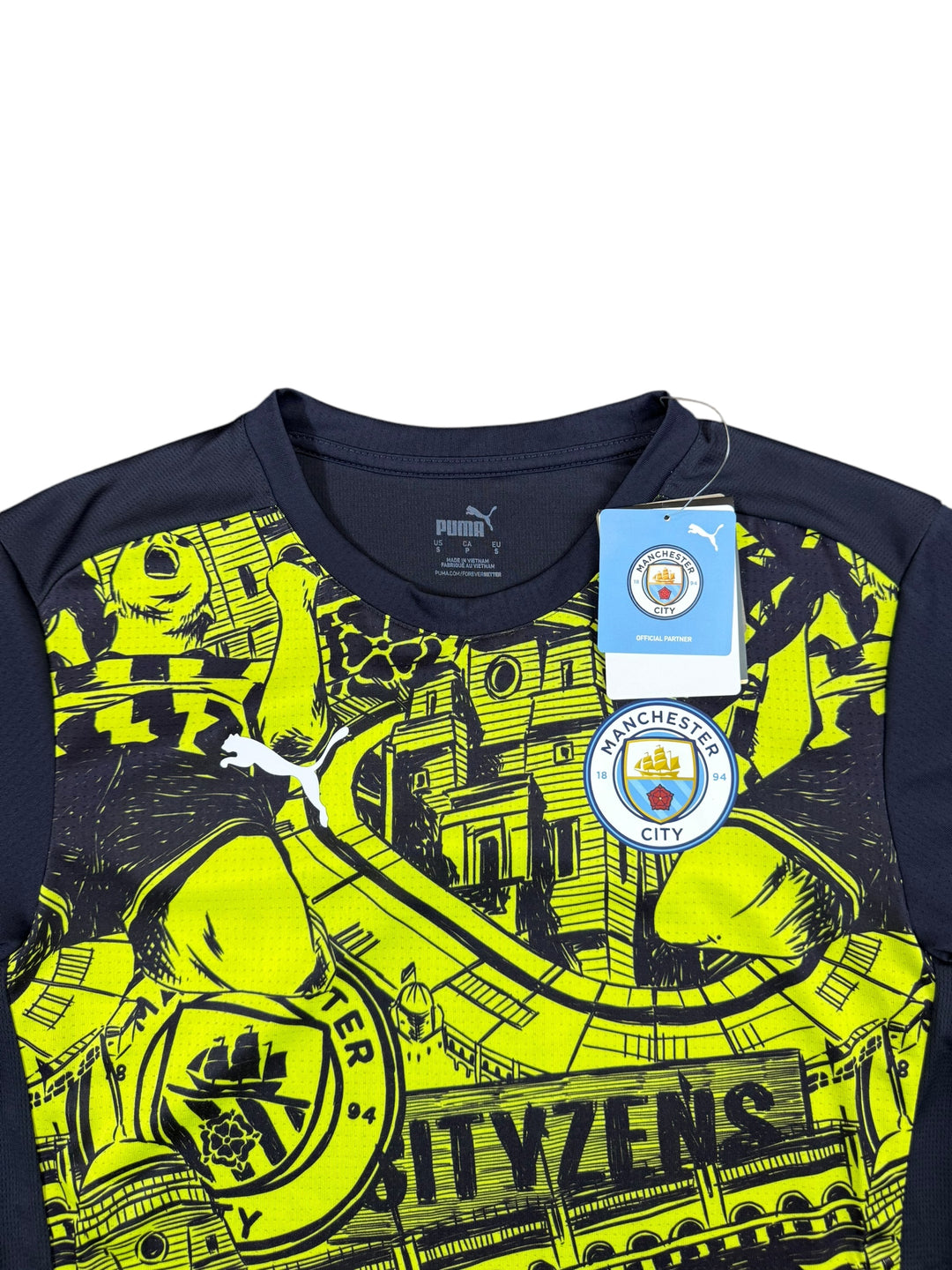 2024/25 Manchester City Puma Pre-Match Football Shirt Brand New (S)