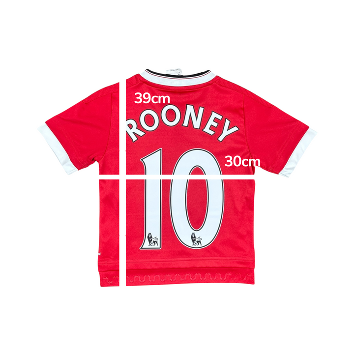 2015-16 Manchester United Adidas Home Shirt #10 ROONEY - 10/10 - (3-4 Years)