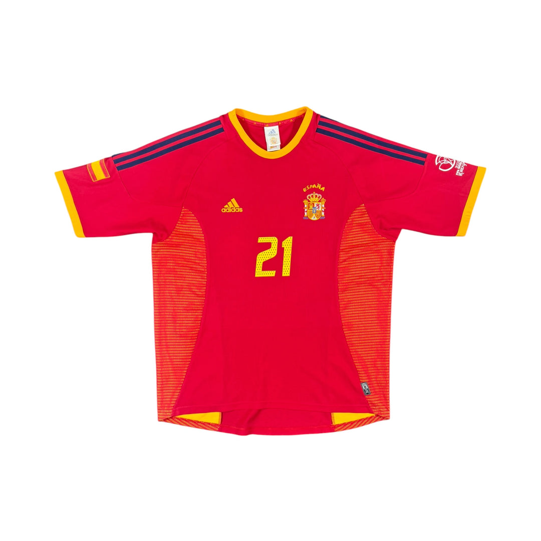 2002-04 Spain Adidas Home Shirt LUIS ENRIQUE #21 - 10/10 - (L)