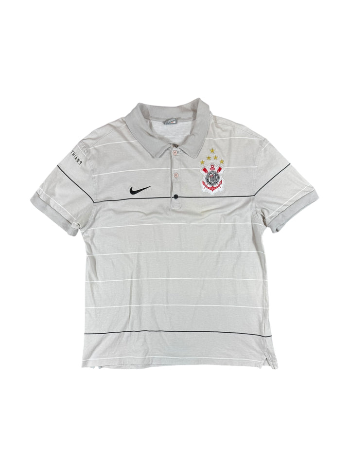 2009/10 Corinthians Nike Football Team Polo Shirt - 8/10 - (L)