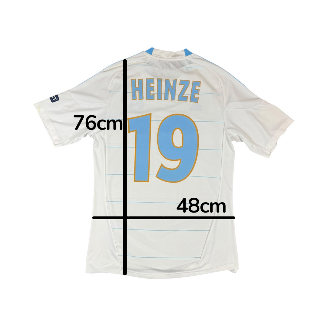 2010-11 Olympique Marsielle Home Shirt HEINZE #19 - 7/10 - (M)