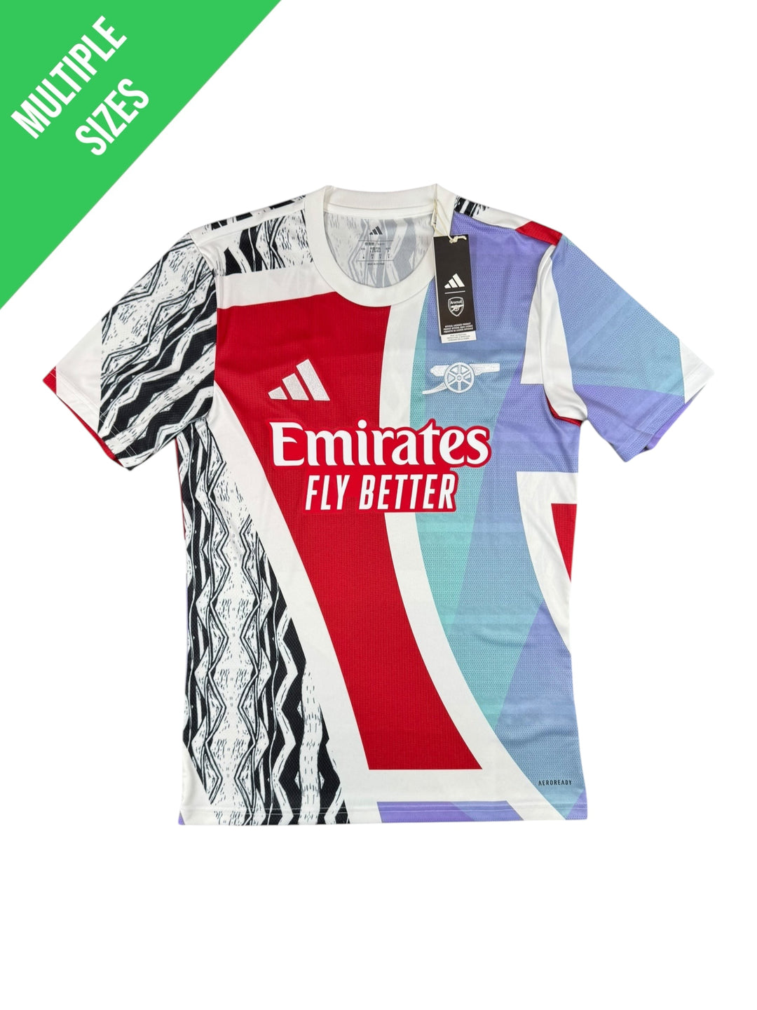 2024/25 Arsenal Adidas Pre-Match Football Shirt Brand New