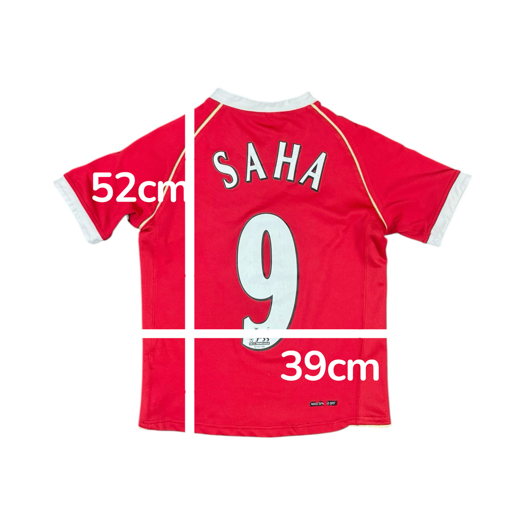 2006-07 Manchester United Home Shirt SAHA #9 - 7/10 - (9-10 Years)