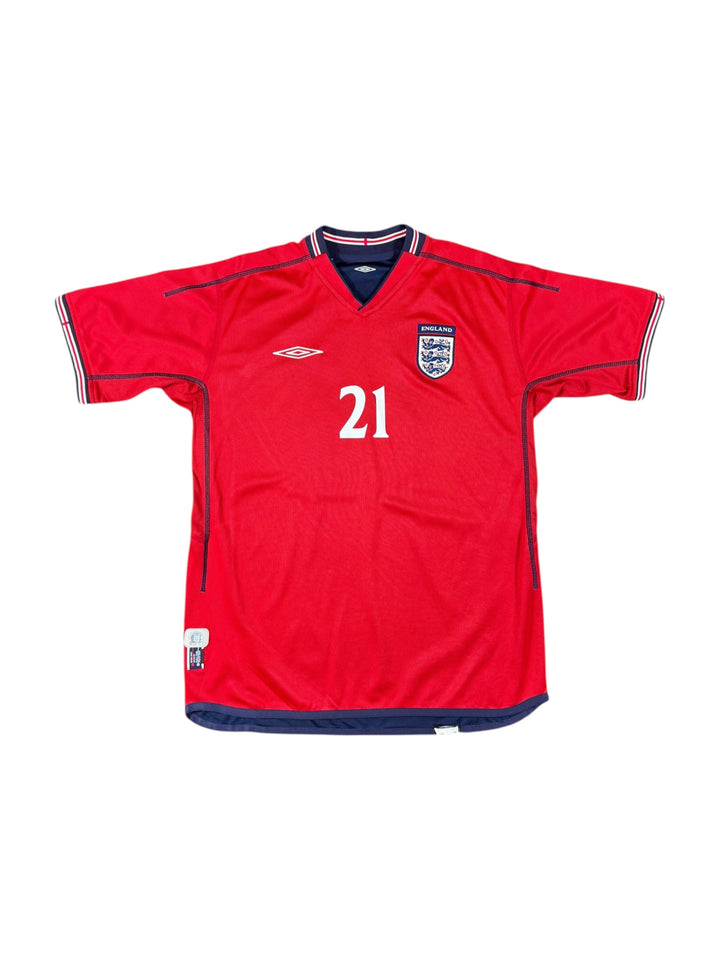 2002 England Umbro Away Football Shirt Reversible #21 BUTT - 9/10 - (L)