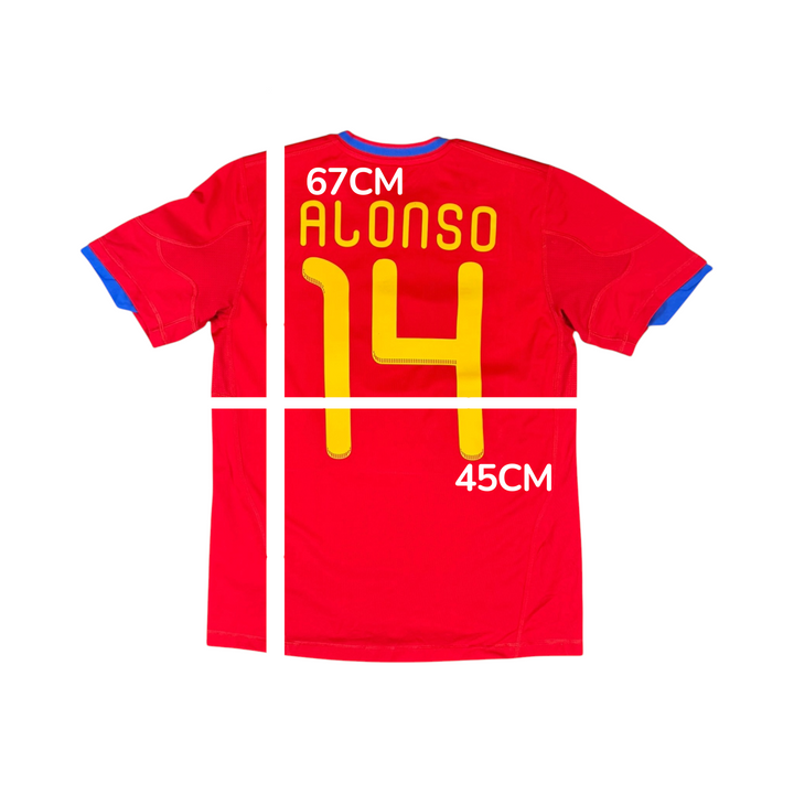2009-10 Spain Adidas Home Shirt ALONSO #14 - 9/10 - (M)