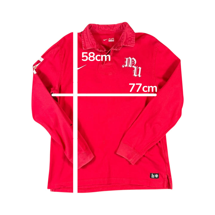 2011-12 Manchester United Nike Polo Longsleeve Shirt - 7/10 - (XL)