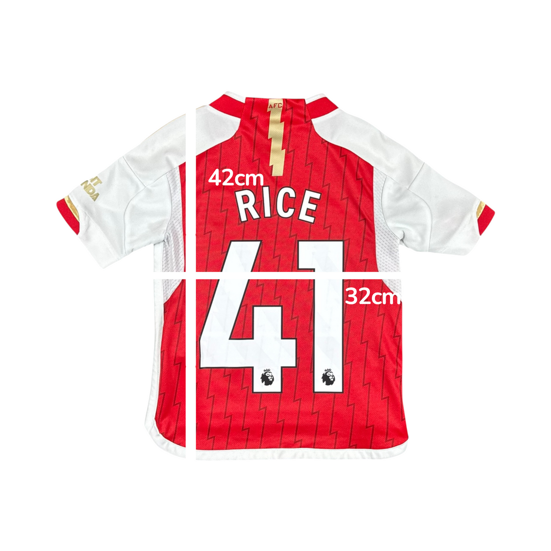 2023-24 Arsenal Adidas Home Shirt #41 RICE - 9/10 - (5-6 Years)