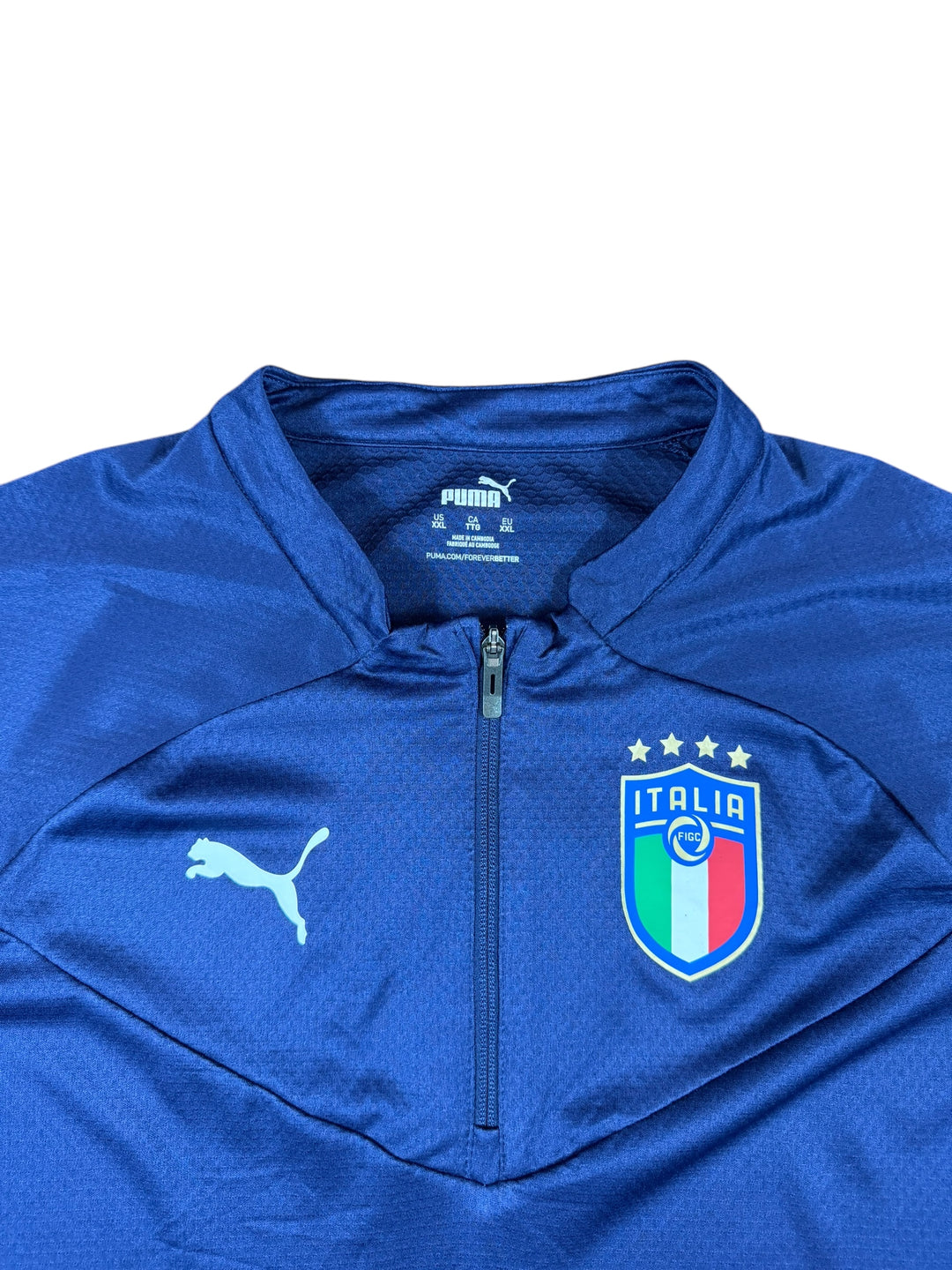 2022/23 Italy Puma 1/4 Zip Football Training Shirt - 9/10 - (2XL)