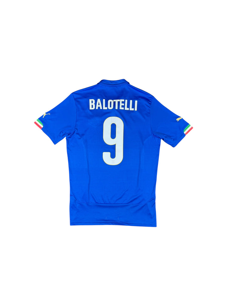 2014-15 Italy Puma Home Shirt #9 BALOTELLI - 9/10 - (L)