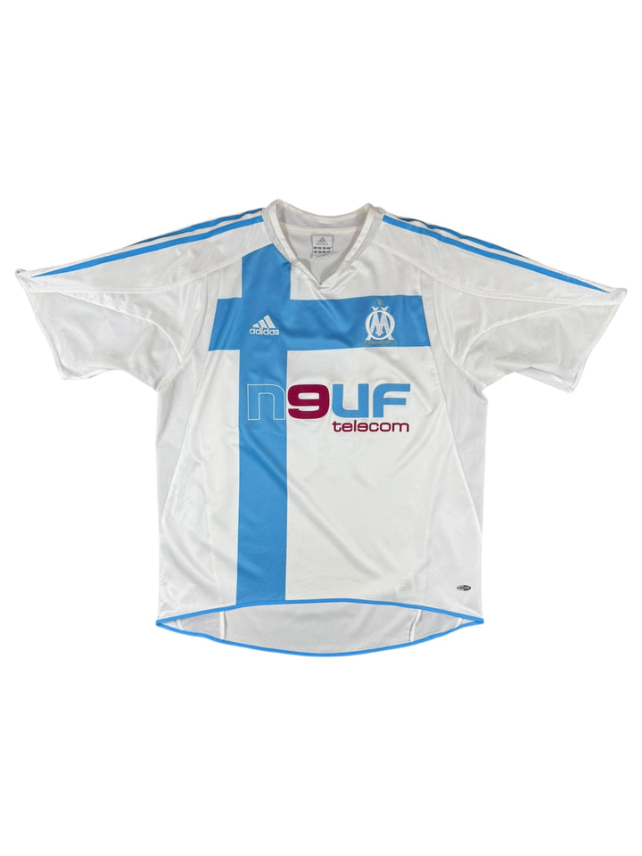 2004/05 Marseille Adidas Football Shirt #3 Lizarazu - 8/10 - (L)