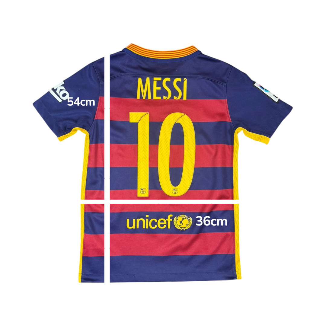 2015-16 Barcelona Home Shirt MESSI #10 - 8/10 - (9-10 Years)
