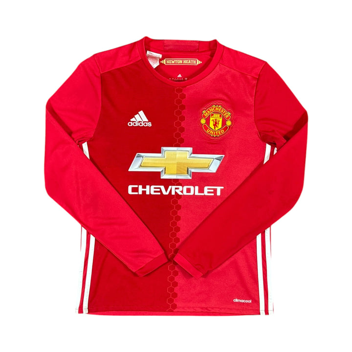 2016-17 Manchester United Home L/S Shirt IBRAHIMOVIC #9 - 8/10 - (13-14 Years)