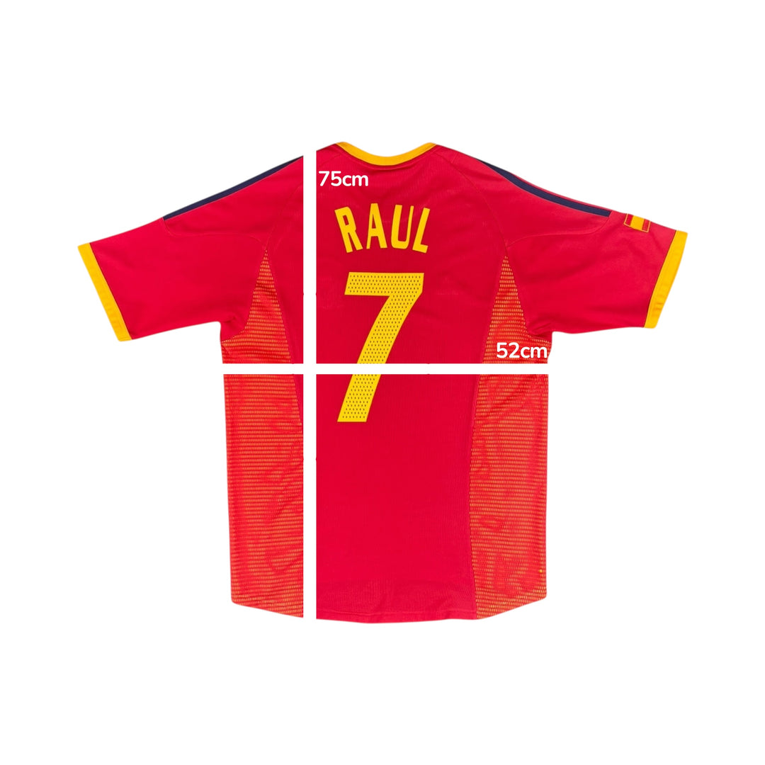 2002-04 Spain Adidas Home Shirt #7 RAUL - 9/10 - (M)